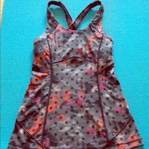 Lululemon grey/black/pink/orange tank